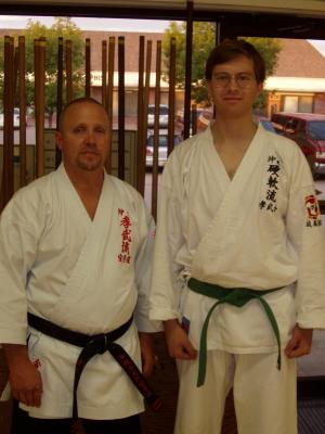 Shihan Snyder with me at his dojo.