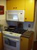 The kitchen stove and oven.