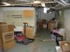 Looking down the unfinished basement.